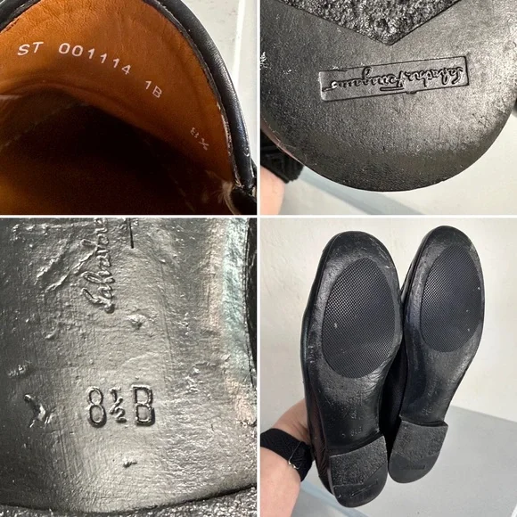 Salvatore Ferragamo gancini leather slip-ons women's 8.5B - Picture 3 of 4